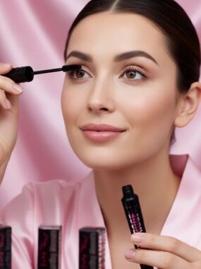 4D Silk Fiber Mascara Black , Voluminous Lengthening Lash Extension Look